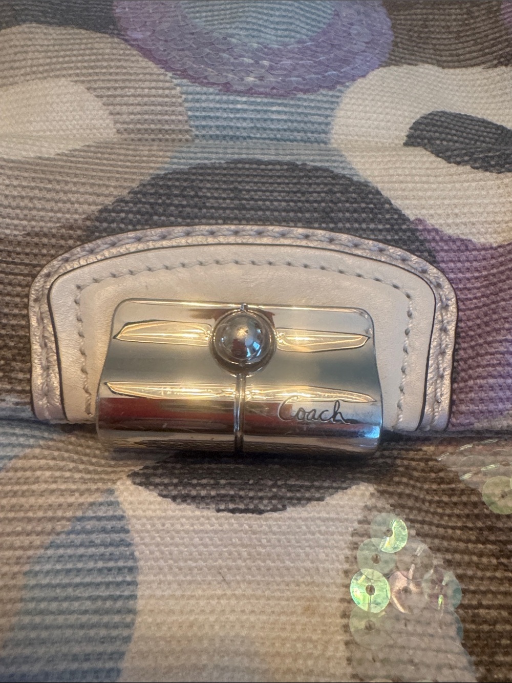 GORGEOUS Sequin Coach Sequin purse shoulder bag Y2K - Picture 6 of 8